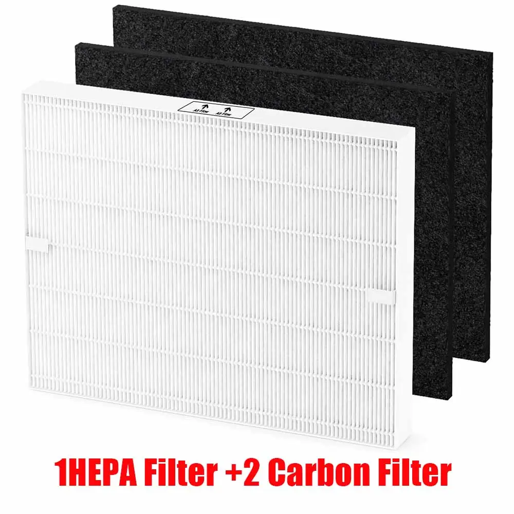 Coway Airmega Replacement Filter AP-1512HH 200M AP-1518R AP-1519P, H13 True HEPA + 2 Activated Carbon Pre-Filters, Replaces Part #3304899 High-Efficiency Air Purifier Filter Set