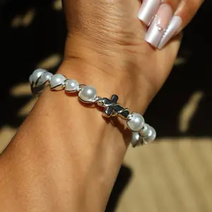 Wire Cross Bracelet - Tarnish Resistant Copper Wire Faith-Based Silver Wire-Wrapped Meaningful & Stylish Jewelry