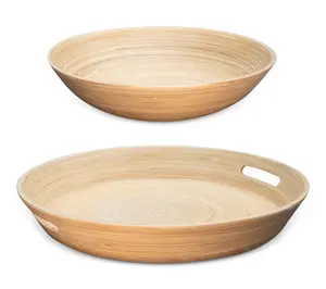 Lexa Bamboo 2 Piece Serving Tray & Salad Bowl Set