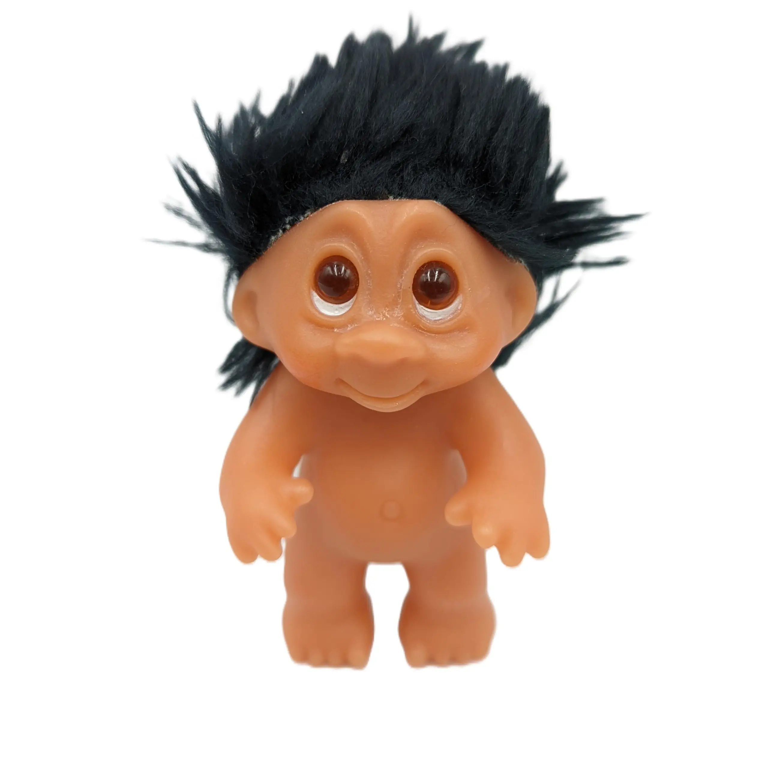 Troll Doll Black Hair Vintage Retro 3"