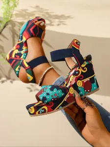 Women's Breathable Wedge Sandals, Bohemian Sandals, Fashion Platform Slippers for Summer Beach Vacation, Casual Daily Wear Shoes for Girls