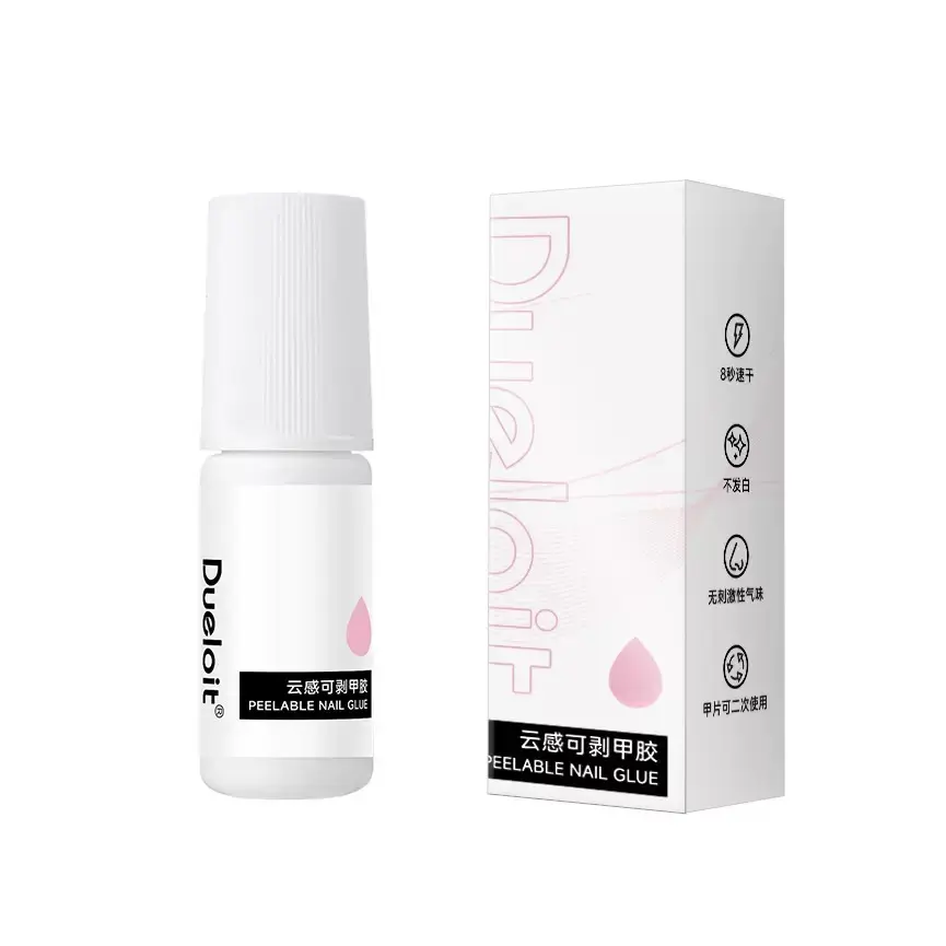 Press On Nail Glue - Cloud-Light Gentle Bonding Adhesive, Easy Peel-Off Removal, No Natural Damage, Ideal for Temporary Art Wear