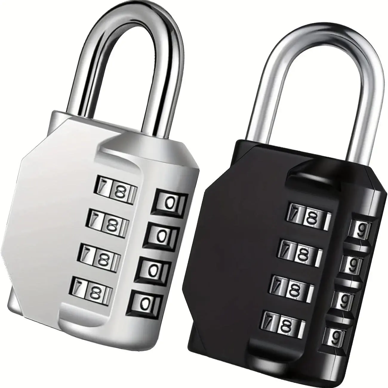 4-digit Password Padlock, Combination Lock, Secure Lock, Security Lock for Storage Cabinets, Suitable for School Lockers, Gym, Doors, Storage Rooms, Safety Locks