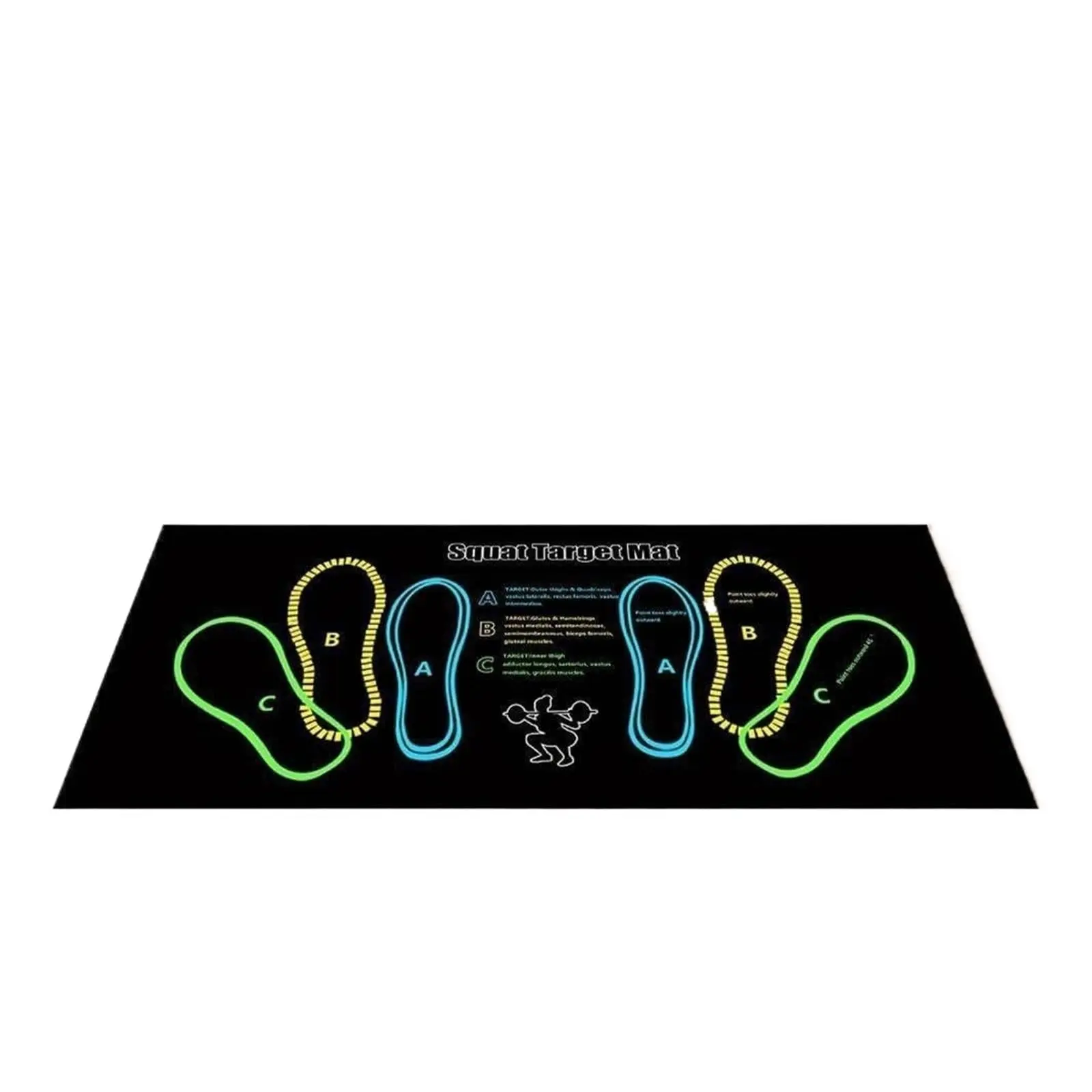 Workout Mats for Glute Training, 31.5'' x 13.7'' Lightweight and Portable Non-Slip Pad for Squat and Dumbbell Exercise Stability