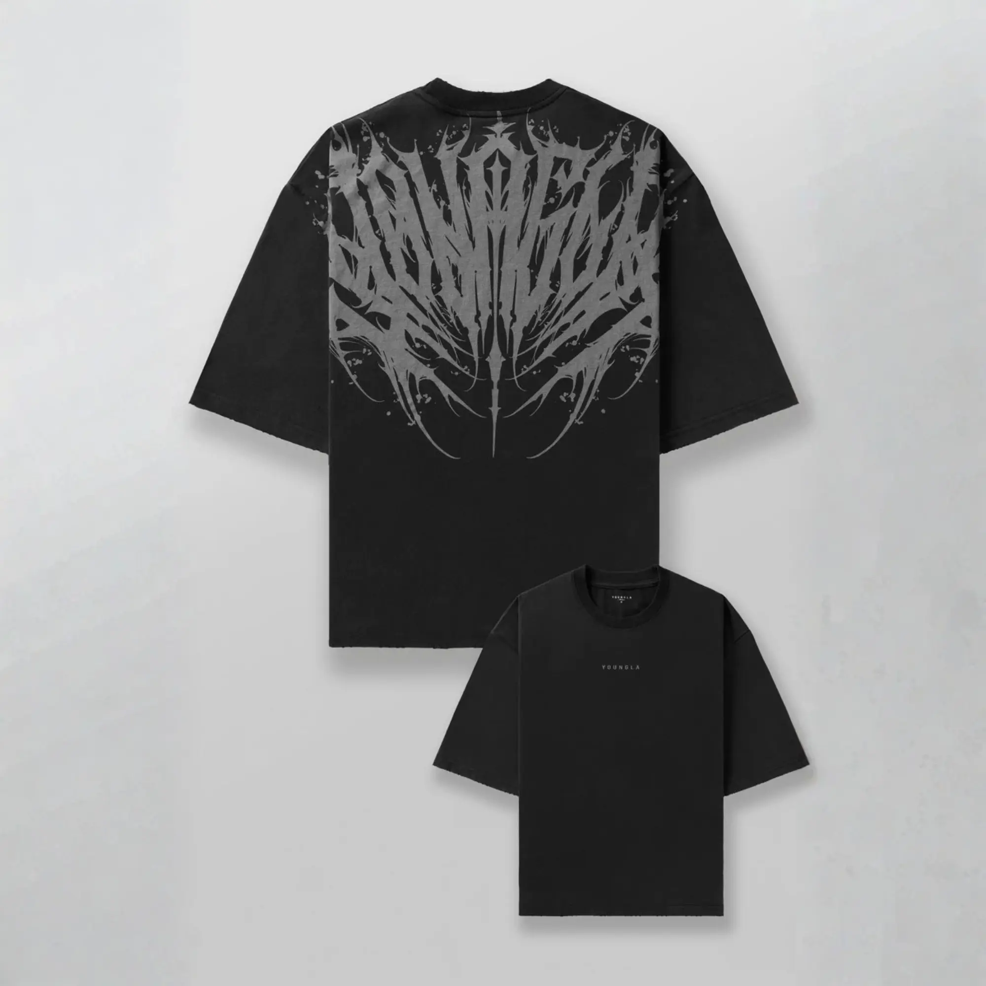Vintage Chaos Y2K Washed T-shirt, 230G Heavyweight Cotton Shirt, Acid Wash Gothic Style Shirt, Gift For Him Her