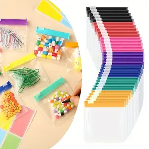 35 Pieces Pill Pouch Bags Zippered Pill Pouch Set Reusable Translucent Medicine Organizer Self Sealing Medicine Bag
