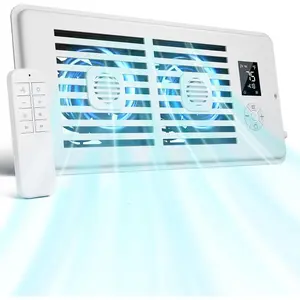 Register Booster Fan for 4” x 10” Register Holes, Vent Fan with DIY Scent Diffuser, Quiet 10-Speeds Smart Heating Cooling AC Booster, Remote & Smart LCD for Home