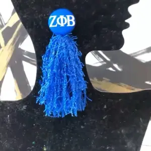 Zeta button earrings