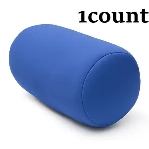 1pc Cylindrical Pillow,Built in Foam Particles Microbead Roll Pillow Stuffed pillow Bedroom Sleep Throw Pillow Neck Head Back