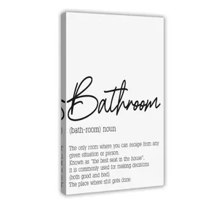 Bathroom Quotes  Decor, Black And White Bathroom  Art, For Home Decor restaurant wall
