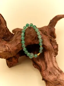 18K Gold African Quartzite Jade Bracelet