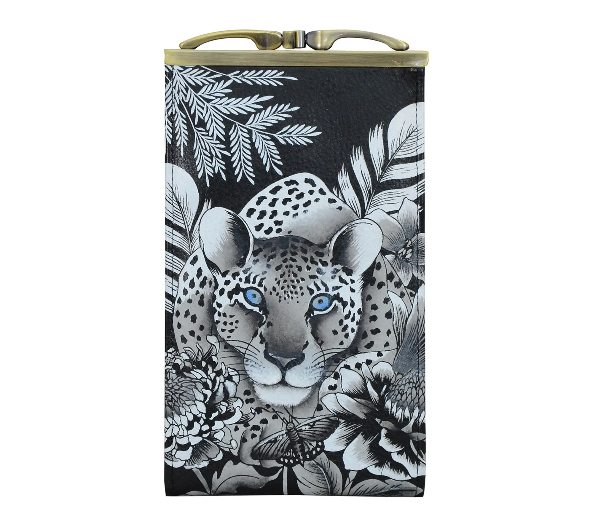 Anushcka Painted Leather Double Eyeglass Case