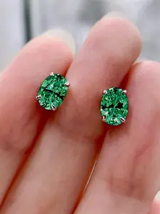 Fashion Elegant Rhinestone Decorated Bling Stud Earrings, Studs Earrings, 1 Pair Casual Jewelry for Party, Daily Clothing Decor, Trendy All-match & Exquisite Jewelry Gift for Women and Girls