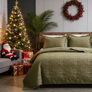 3pcs Quilt Bedspread Sets, Ultra Soft Microfiber Quilts for Twin Full Queen King Size Bed Coverlet Lightweight Reversible Bedspread, Modern Style Coin Pattern Coverlet for All Season Use, 1 Bedspread & 2 Pillowcases Bedding Set Quilted Room Home