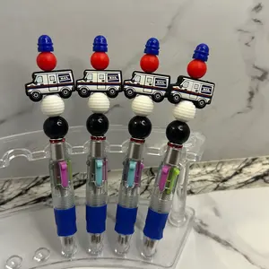 Mail Truck Click Pens - Writing Tools for Office and School with Beaded Design