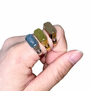 Trendy Fashion Ring for Men Women, Statement Jewelry for Daily Wear Party Street Style, Open Band Ring Design, Gold Silver Rose Gold Cool Gift for Him Her