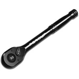 3/8-Inch Drive Ratchet Wrench, 90  Reversible Ratchet, 4-Degree Swing,  Handle, Chrome Alloy Made, Quick Release Ratchet Wrench for Repairing, Home, DIY