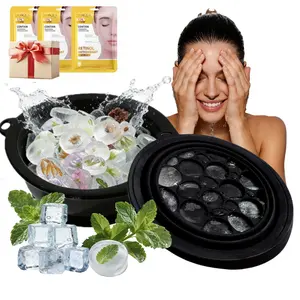 【Free 3 Facial Masks】Collapsible Ice Basin, Silicone Face Ice Beauty Container Portable Face Ice Bowl for Women & Men Facial Skin Care Tool