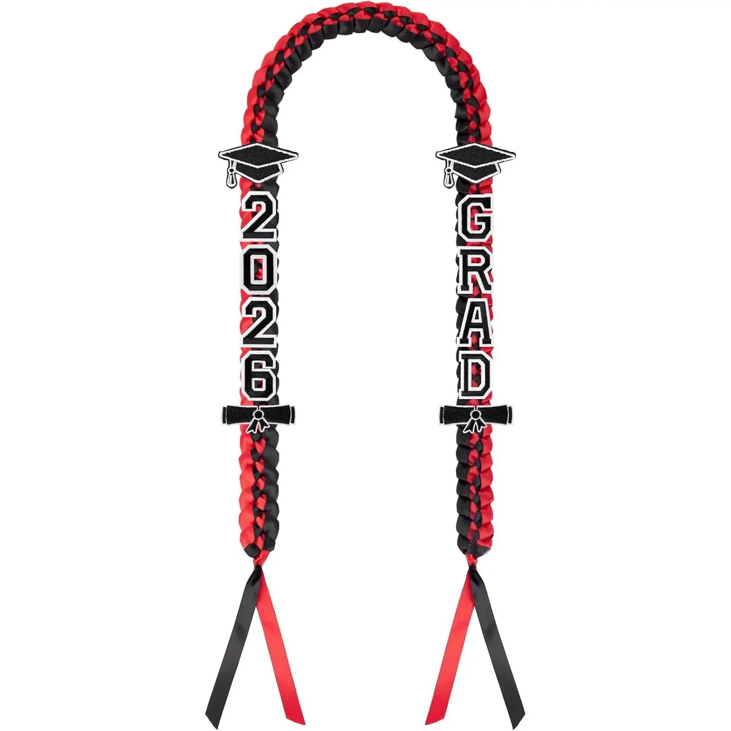 Graduation Leis 2026, Class of 2026 Grad Ribbon Leis with Pins