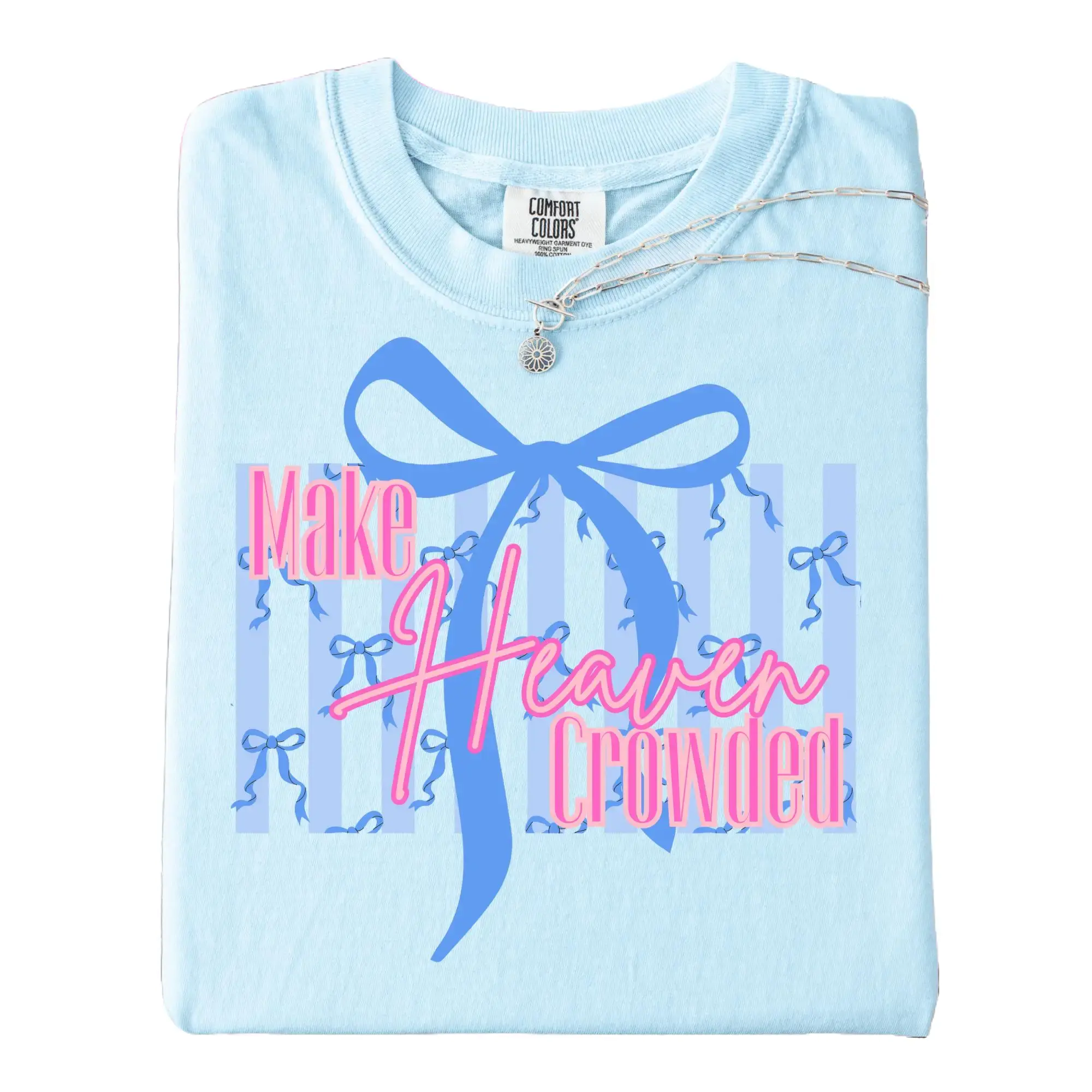 Make Heaven Crowded Bow Graphic T-shirt Unisex