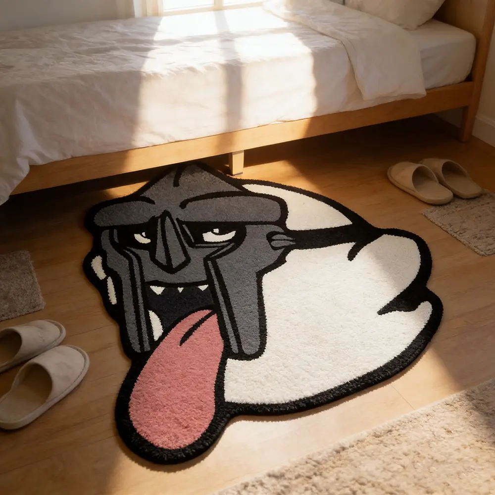 Creative Cartoon Design Plush Fluffy Area Rug, Home Decor Rugs, Cartoon Pattern Rug, Unique Home Decor Carpet for Bedroom Living Room Hallway, Indoor Soft Floor Mat for Casual Use