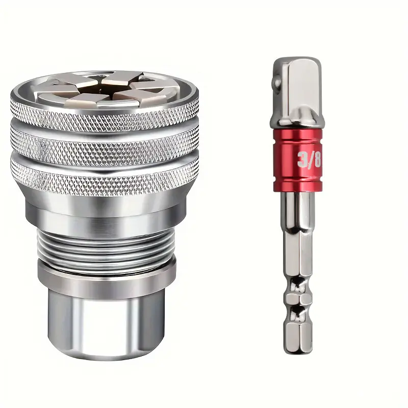 Adjustable Multi-Size Universal Socket Kit Equipped With Connecting Rod, Designed For 3/8 Inch Drive Torque Ratchets And Electric Drills For Daily Repair father day gift