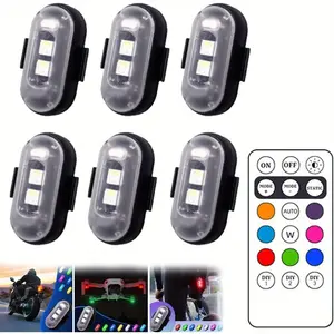 Waterproof and shockproof remote control flash (2-10 pieces) - Multi colored LED suitable for cars/motorcycles/drones, perfect Christmas gift Wheel Lights