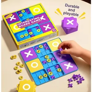 Color Tic-Tac-Toe Board Game – Educational Strategy Toy for Kids, Families & Parent-Child Play