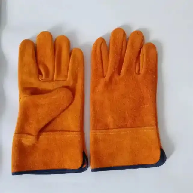 6 Pairs 10" Long Cow Leather Heat Resistant Gloves - Fireproof, Welding, Forge, Grill, Oven Mitts - Reinforced Palm, Thumb & Fingers for Extra Protection