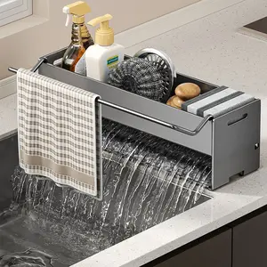 Kitchen Drying Rack Organizer, Countertop Sink Edge Sponge Cloth Holder, Dish Drying Rack, Multi-Functional Home Drying Tool, Essential Kitchen Accessory