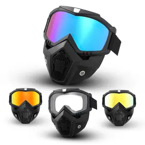 Vintage Style Motorcycle Goggles UV Protection Anti-Fog Windproof for Harley Cruiser Dirt Bike Ski Snowboard Sports Eyewear