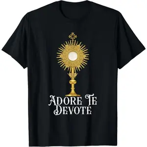 Men's Stylish Catholic T-Shirt - Soft 100% Cotton Classic Short-Sleeve Round Neck Tee with Latin Mass Graphic Print