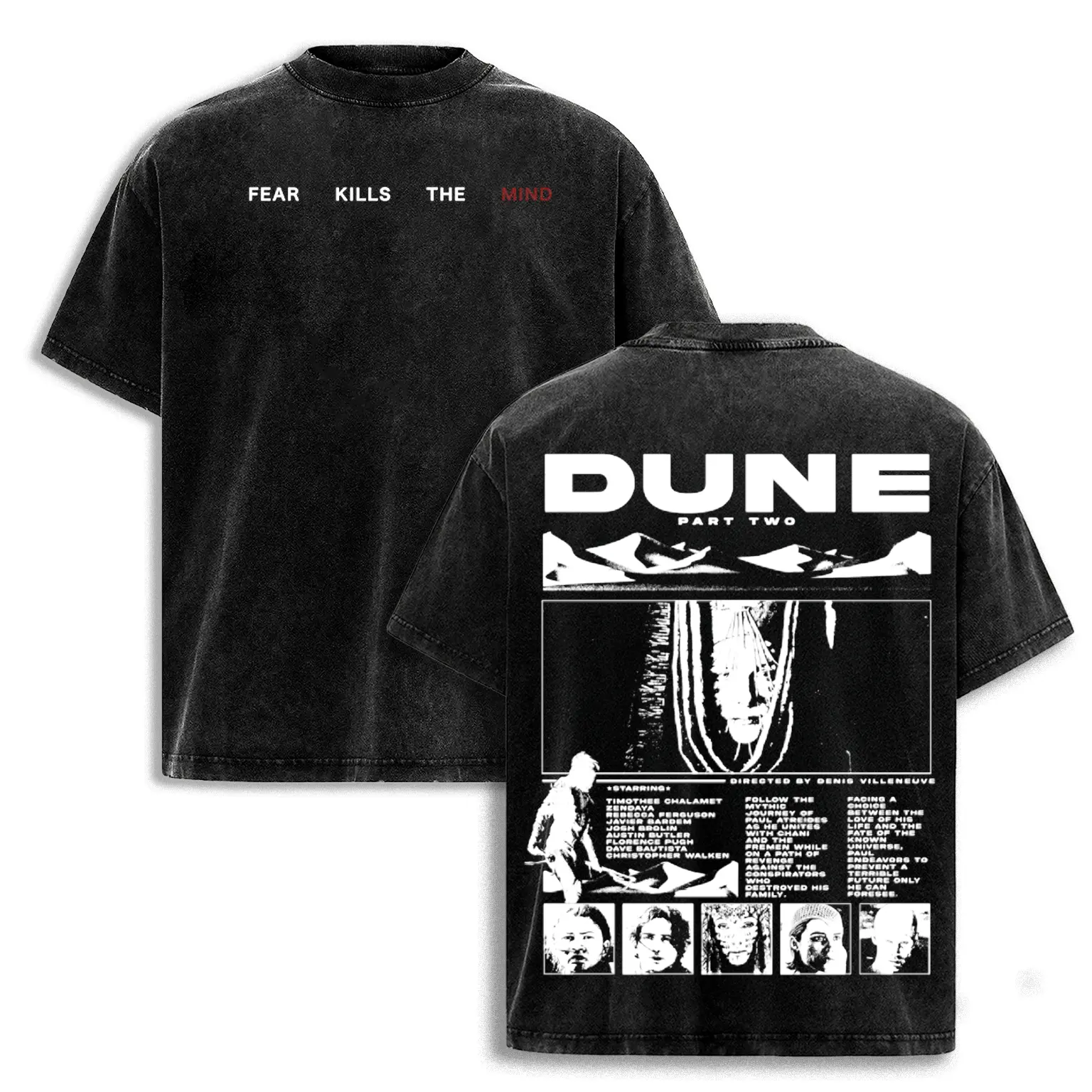Dune Part 2 Movie Graphic Unisex Wash Cotton Shirt Movie Aesthetic T-shirt Gothic Tee Vintage fashion t-shirt gift Movie Graphic Fan