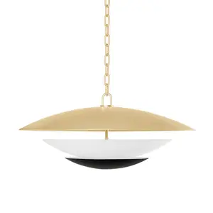 Adara Chandelier with Vintage Gold Leaf and Soft Black Accents for Elegant Lighting Ambiance