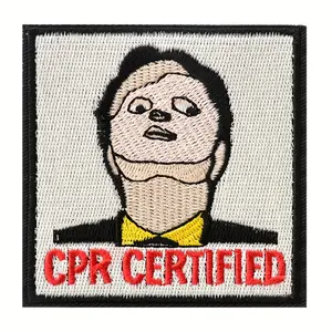 1pc CPR Certified Funny Meme Patch - Tactical Military Velcros Badge for Jackets, Outdoor Molle Backpacks & Gear Applique