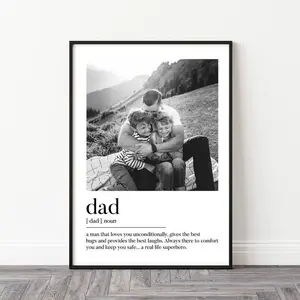 Personalised Dad Print  Personalised Dad Gift  Personalised Dad Birthday Gift, Dad Gift, Dad Photo Print, Gifts for Dad1 - (Unframe)