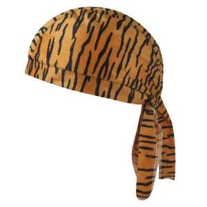 Pirate Hat/Headscarf, Polyester Fiber 100% Gendery Tartan Woven Animal Print Pattern for Men and Women, Suitable for Outdoor Cycling, Athletics and 5SE2