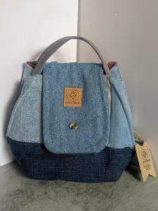 Love & Canvas Mini Handbag - Upcycled Patchwork Denim Hand Bag