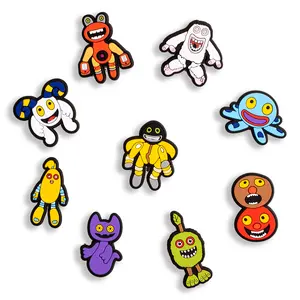 Singing Shoe Charms Monsters 9PCS PVC Clog Pins Accessories Party Favors Birthday Gifts Holidays Decoration for Boys Women Girls
