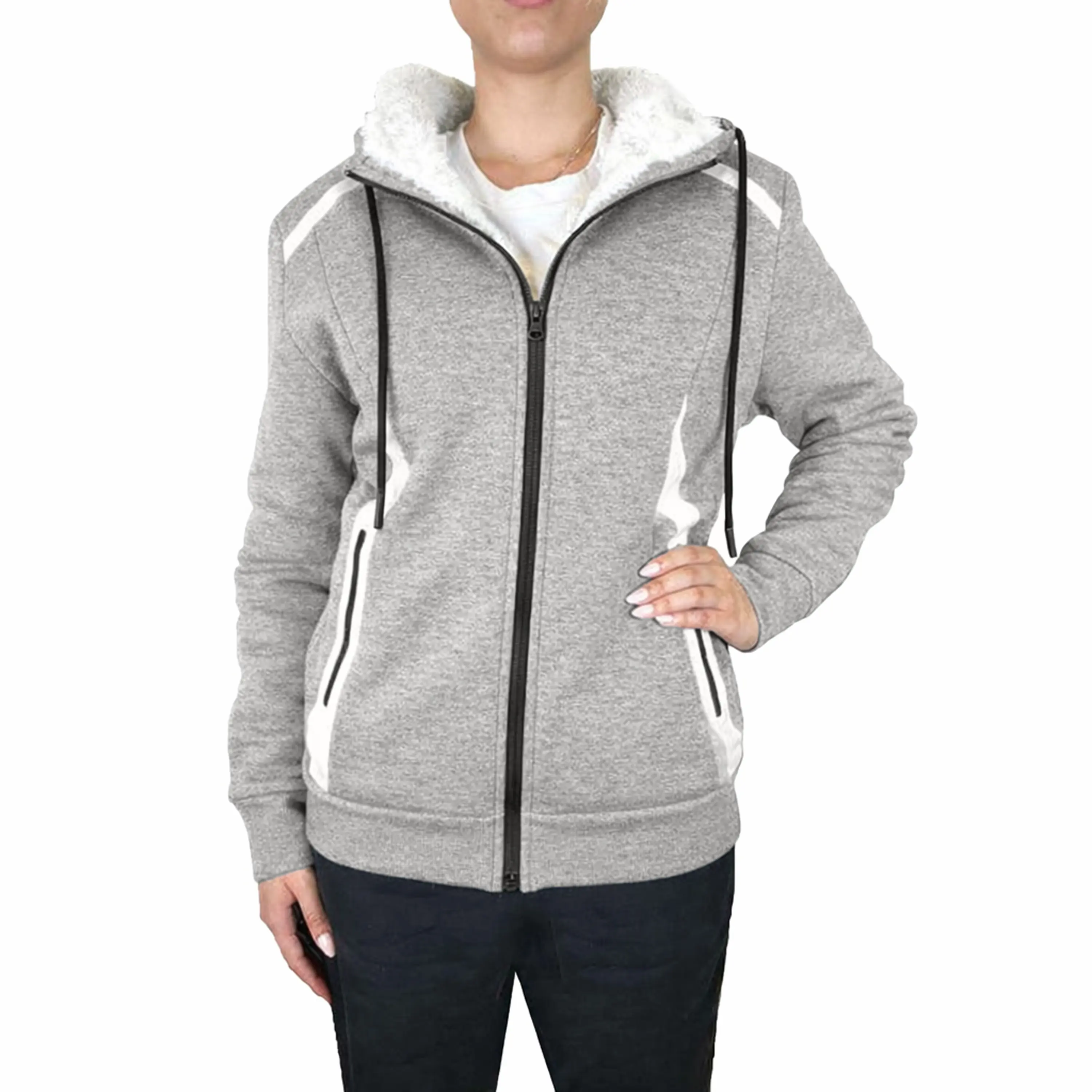 (Style 2 - Tech Zip) Heather Grey