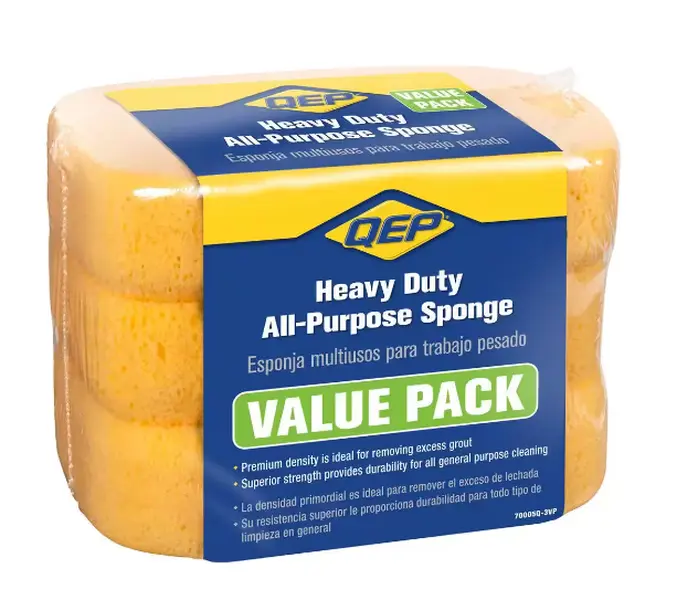 QEP 7-1/2 in. x 5-1/2 in. Extra Large Grouting, Cleaning and Washing Sponge (3-Pack), Heavy Duty Sponge, Extra Large Sponge, Multipurpose Sponge, Tile Installation Sponge, Rounded Corner Sponge, High Density Sponge, Car Wash Sponge, 3-Pack Sponge. summerv