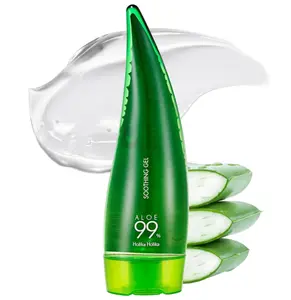 Holika Holika Aloe 99% Soothing Gel, 8.5 Ounce, 250ml - No Sticky 99% Aloe Vera Sunburn Relief - Moisturizing, Fast Absorbing for Face, Skin, Body&Hair