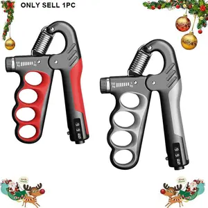 Adjustable Grip Strength Trainer, 5-100kg Manual Hand Grip Strengthener with LCD Screen, Home Gym Hand Grip Exercise Equipment, Home Workout Equipment, Hand Grip Exerciser
