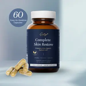 City Beauty Complete Skin Restore – Daily Supplement with Resveratrol, Quercetin & Chlorella | Supports Healthy Skin Structure, Collagen & Elasticity† | 60 Vegan Capsules to Promote a Firmer, Smoother-Looking Appearance from Head to Toe