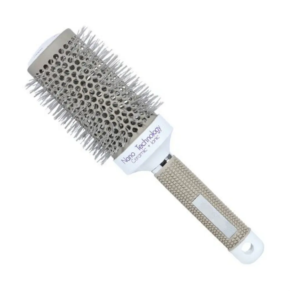 TIKA Ionic Ceramic Round Hair Brush 2-Inch, Professional Boar Bristle Blow Drying Brush for Styling and Straightening