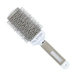 TIKA Ionic Ceramic Round Hair Brush 2" - Professional Boar Bristle Blow Drying Brush for Styling & Straightening