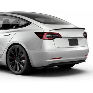 Rear Spoiler Wing Compatible with Tesla Model 3 2017-2023 Trunk Tail Rear Spoiler, Glossy Black Performance P Style-TK