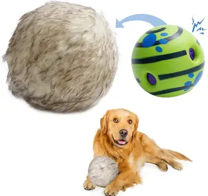 Nocciola Wobble Giggle Ball Dog Toy with Fuzzy Fur, Funny Giggle Sounds When Rolled & Shaken, Battery-free for Endless Chasing Fun, Interactive Dog Toy to Keep Them Busy, Pet Toy for All Breeds Sizes