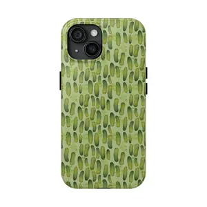 Tough Phone Cases, Hand Drawn Cute Pickle Dill Design, Durable Phone Cover, Protective Case, Fun Pickle Art, Unique Phone Accessories