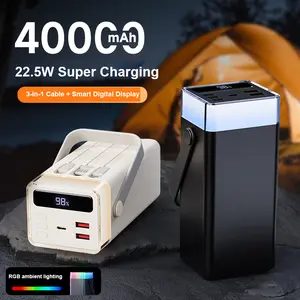 Power Bank, 40,000mAh 22.5W Portable Laptop Charger with USB C Fast Charging, External Battery Pack Compatible with MacBook Pro/Air, Dell XPS, iPad, iPhone 15, Samsung, Tablet, Steam Deck